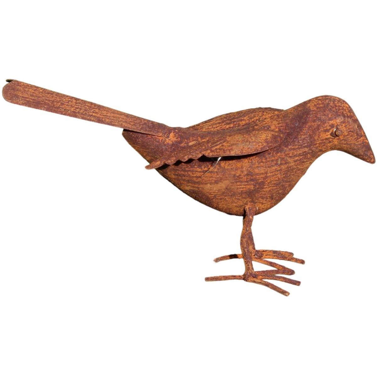 Hermes Trading - Oiseau décoratif en fer forgé rouillé - Imagen 1