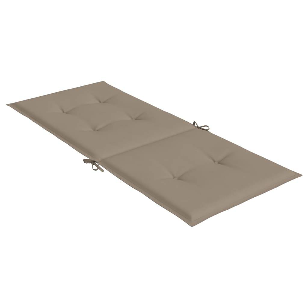 Lot de 2 Fauteuils de Jardin Relax Pliants en Teck Massif avec Coussins Confortables Taupe – ComfortXL Outdoor Living - Image 7