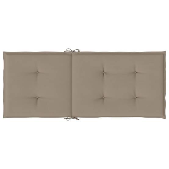 Lot de 2 Fauteuils de Jardin Relax Pliants en Teck Massif avec Coussins Confortables Taupe – ComfortXL Outdoor Living - Image 8