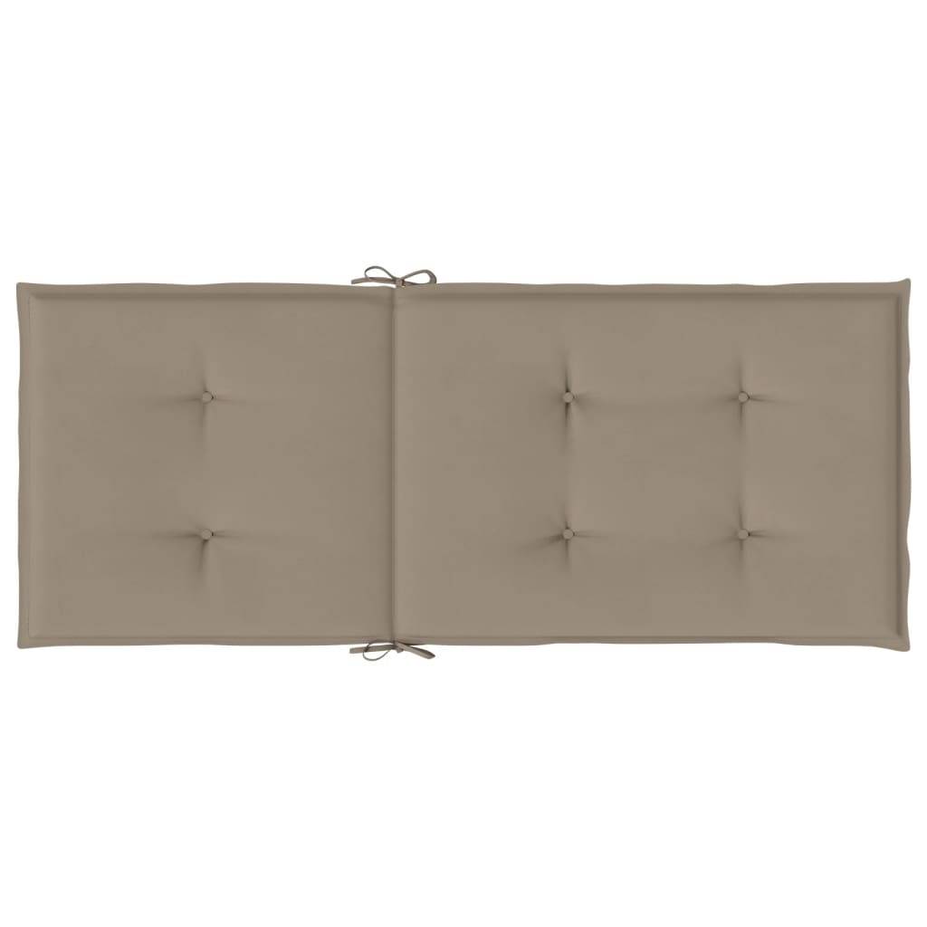 Lot de 2 Fauteuils de Jardin Relax Pliants en Teck Massif avec Coussins Confortables Taupe – ComfortXL Outdoor Living - Image 8