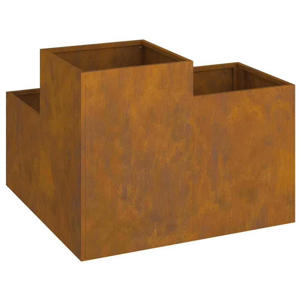 Cache-pot | Bac à fleurs de jardin Rouillé 80 x 80 x 60 cm Acier patiné - Image 7