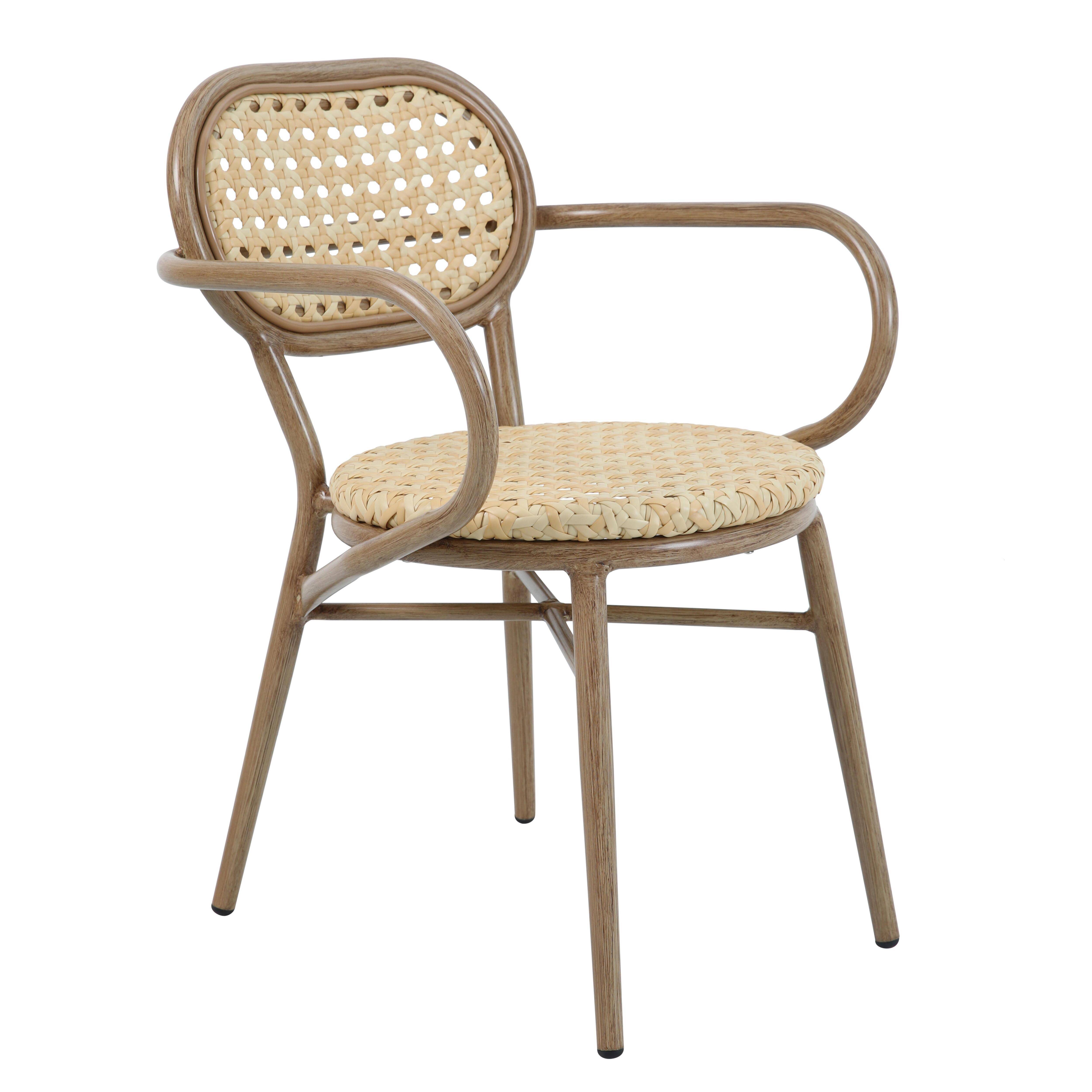 Oviala - Fauteuil de terrasse en rotin synthétique et aluminium Portimao - Oviala - Imagen 1