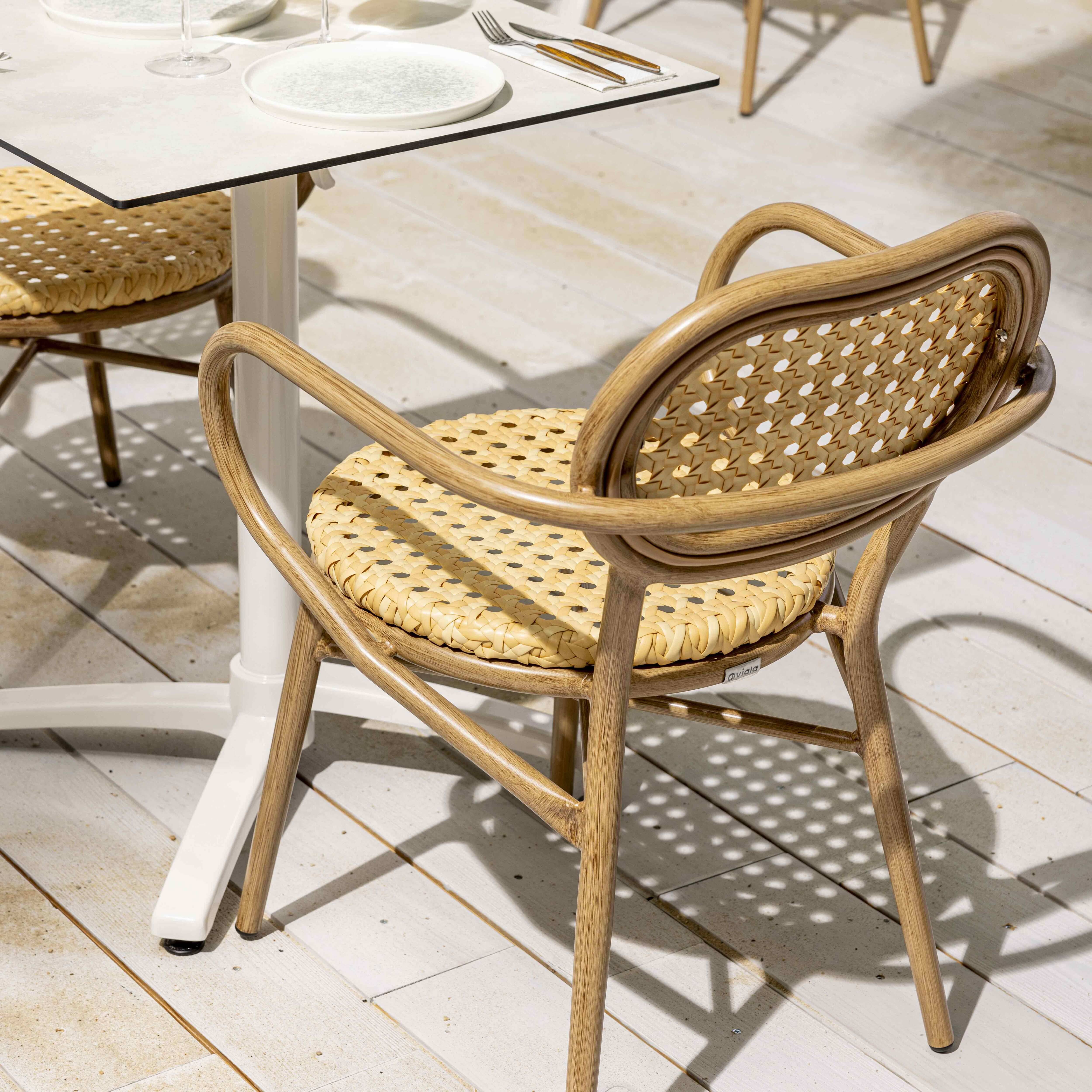Oviala - Fauteuil de terrasse en rotin synthétique et aluminium Portimao - Oviala - Imagen 3
