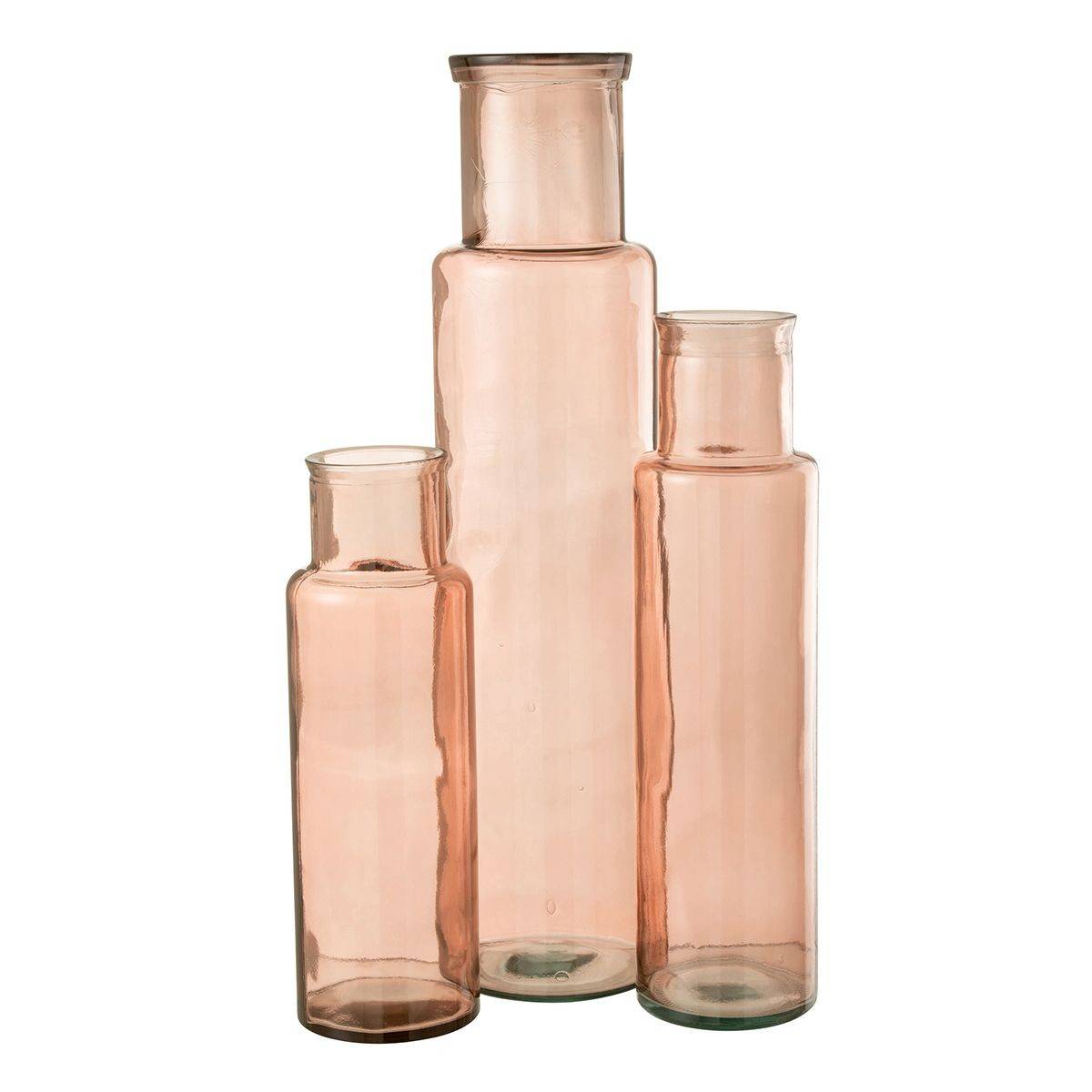 J-Line - Vase en Verre "Bouteille" 75cm Rose - Image 2