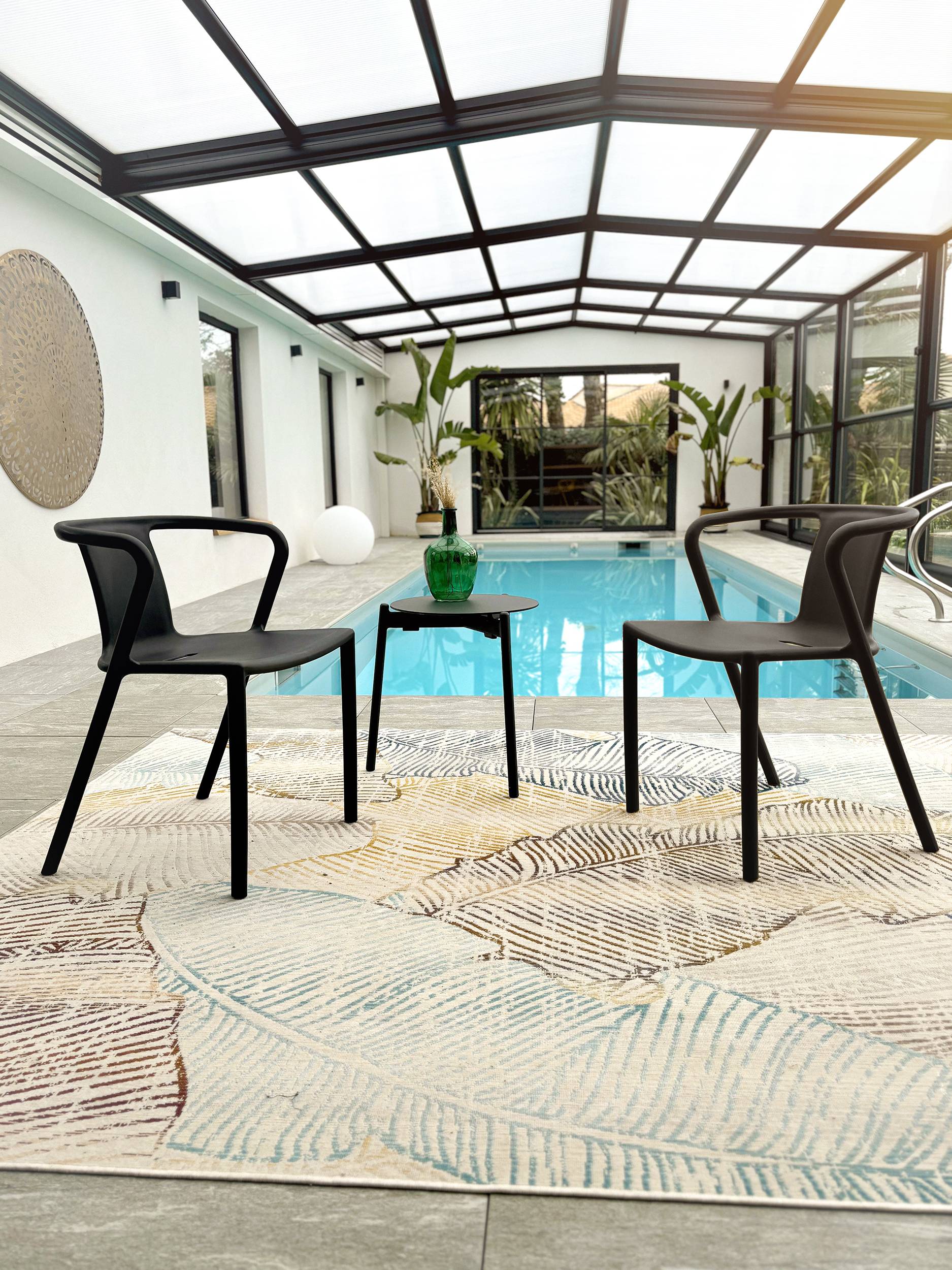 City Garden - Fauteuil de jardin empilable en Polypropylène - Noir - DIEGO - Imagen 1