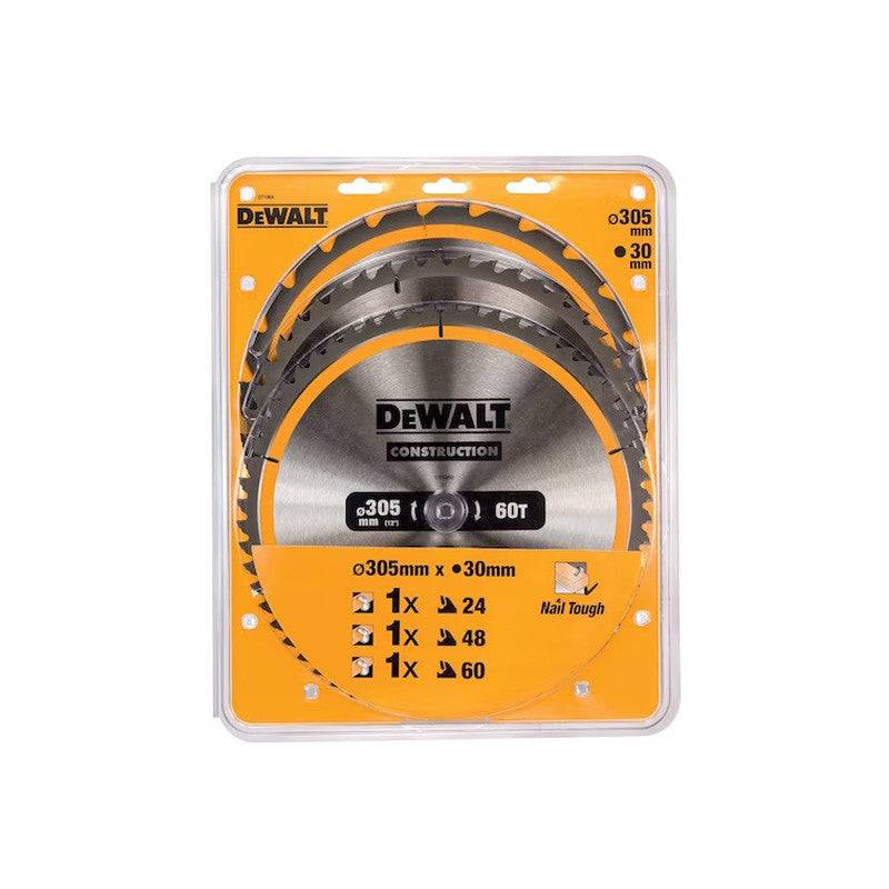 Dewalt - Coffret plastique de 3 lames pour scie circulaire et stationnaire Ø 305mm  DEWALT DT1964-QZ Carbure Construction : DT1958, DT1959, DT1960 Dewalt - Imagen 2
