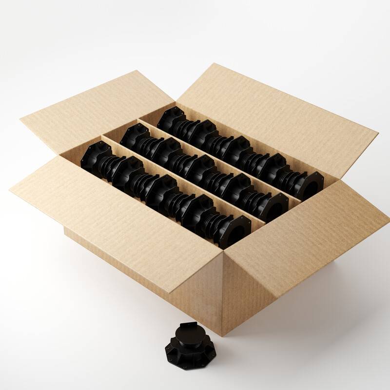 Lot de 10 plots 60-138 mm pour terrasse bois et composite - Coloris - Noir, Unités - 10 plots - Image 5