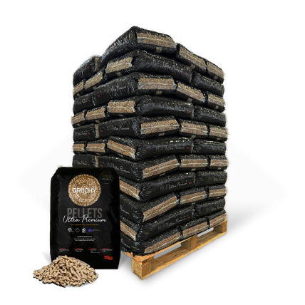 Pellet / Granulés de bois ULTRA PREMIUM - Gruchy - 66 sacs de 15kg - Image 1