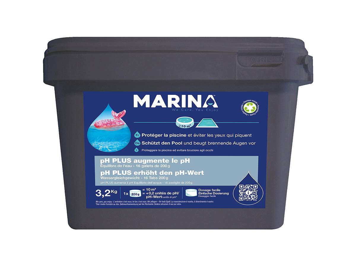 pH plus galets pré-dosés pour 10 m³ 3,2 kg - Marina