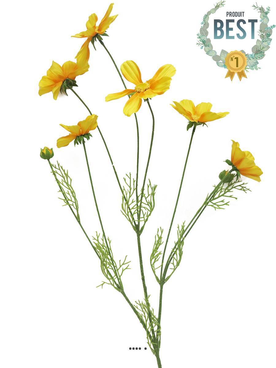 Artificielles - Cosmos artificiel en tige, H 92 cm Jaune - BEST - couleur: Jaune - Imagen 1