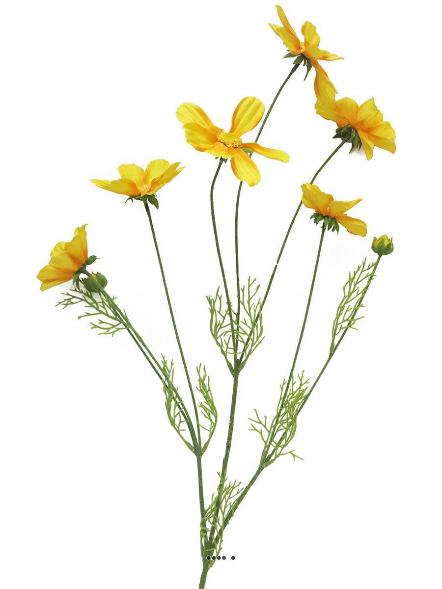 Artificielles - Cosmos artificiel en tige, H 92 cm Jaune - BEST - couleur: Jaune - Imagen 3