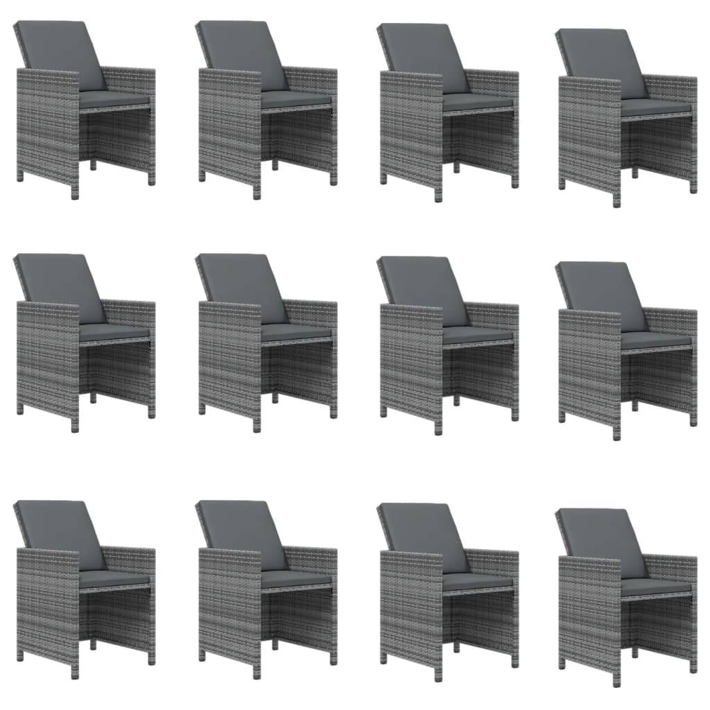 ComfortXL - Grande Table de Jardin 12 Places Encastrable Résine Tressée Grise – ComfortXL Outdoor Living - Image 4
