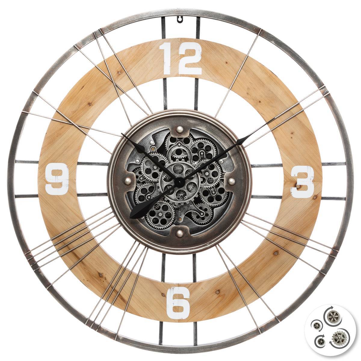 Atmosphera - Horloge "Lana" multicolore D90cm - Atmosphera Créateur d'intérieur - Imagen 2