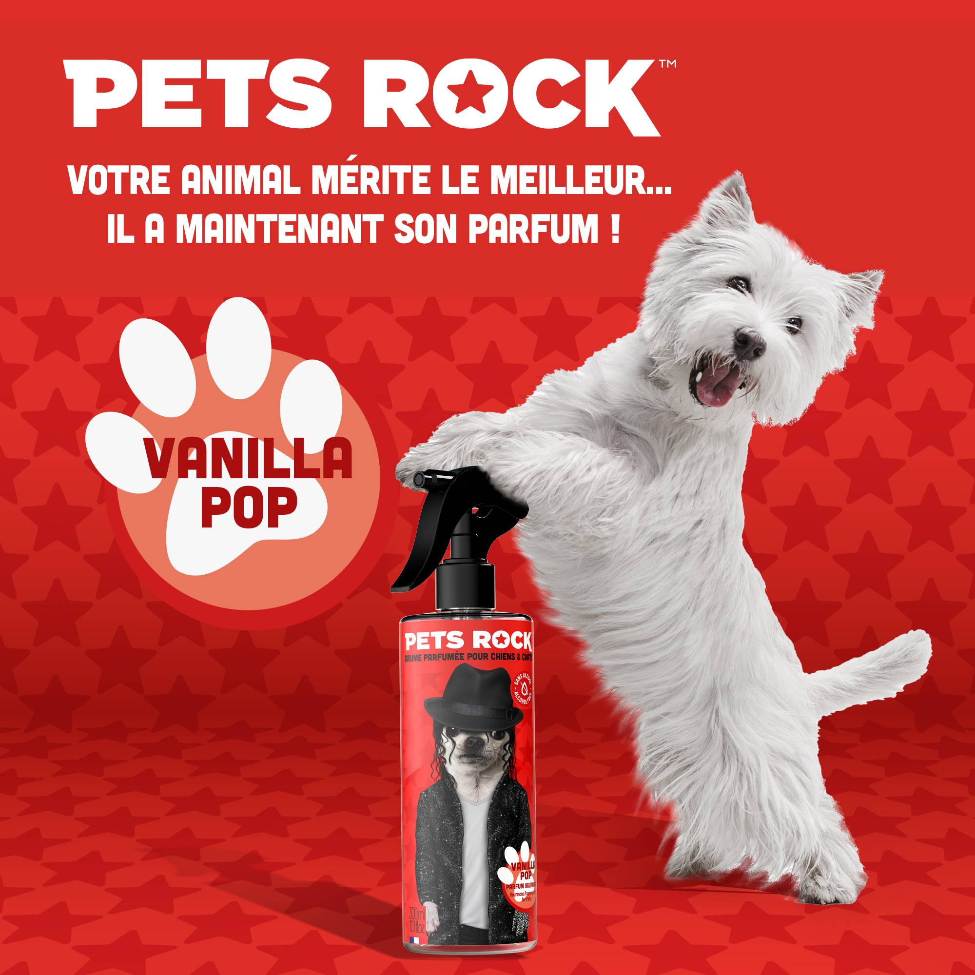 Brume parfumée pour chien et chat 300ML Pets Rock - VANILLA POP - Image 3