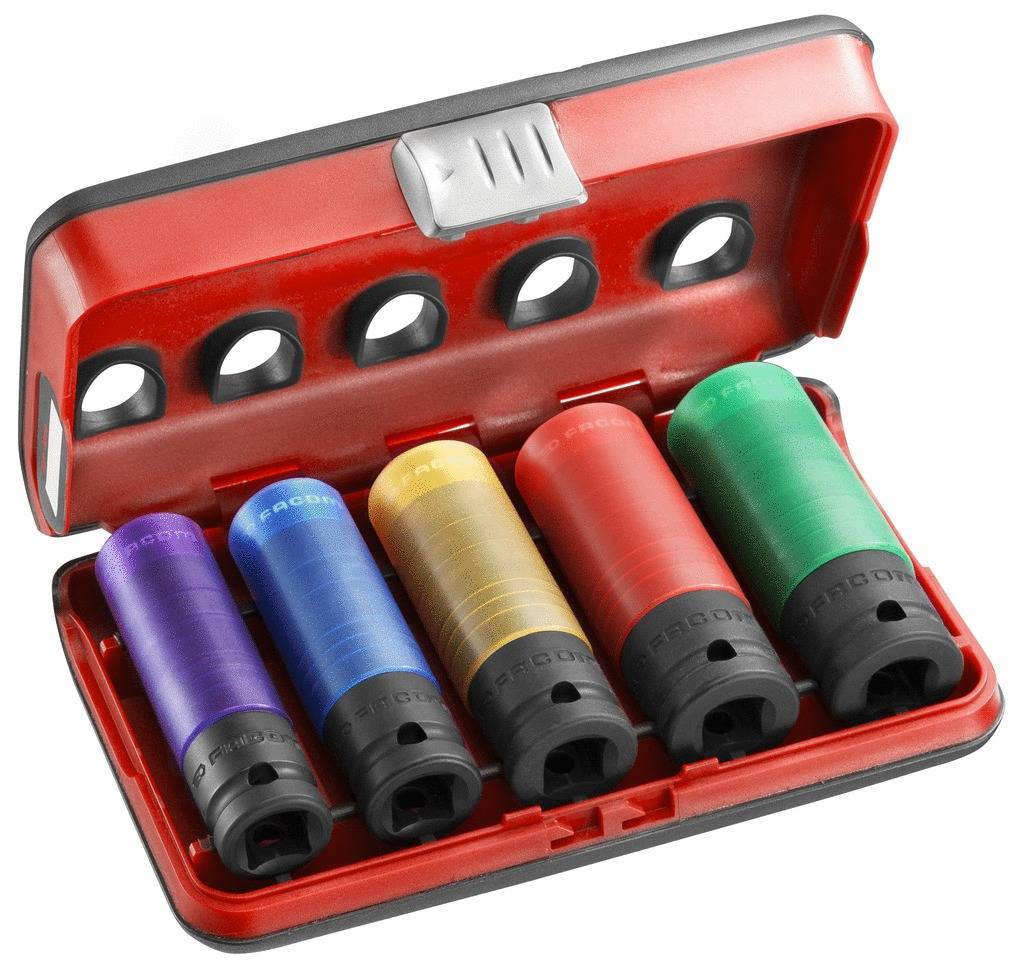 Facom - Coffret de 5 douilles à choc renforcé 1/2'' - FACOM - NSI.5LPB - Imagen 2
