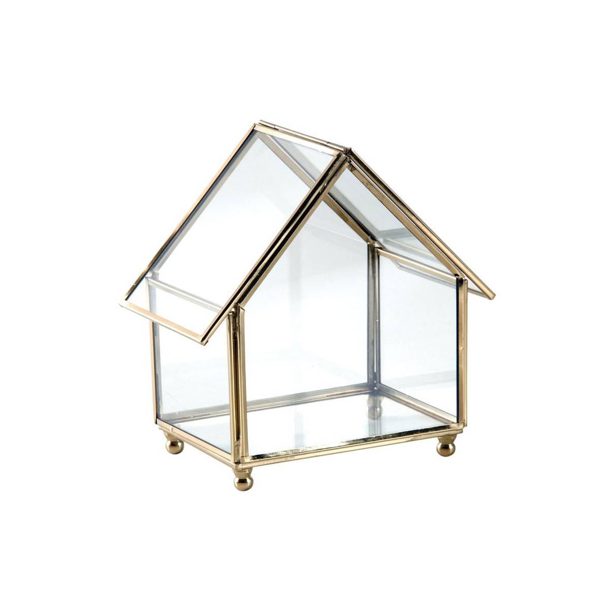 Aubry Gaspard - Coffret à bijoux en laiton et verre - Image 1