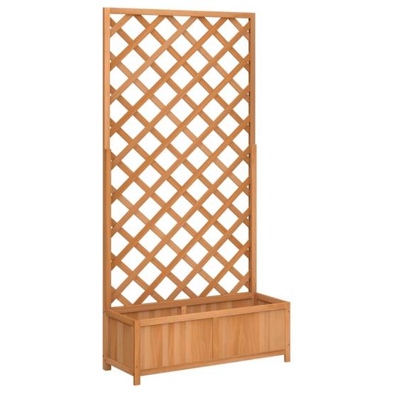 Vidaxl - Jardinière avec treillis marron bois massif de sapin vidaXL 365479 - Image 2
