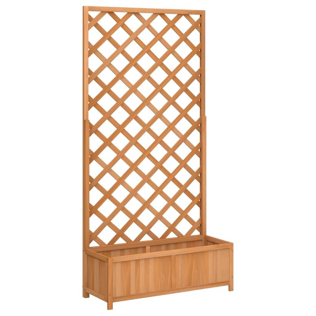 Vidaxl - Jardinière avec treillis marron bois massif de sapin vidaXL 365479 - Image 2