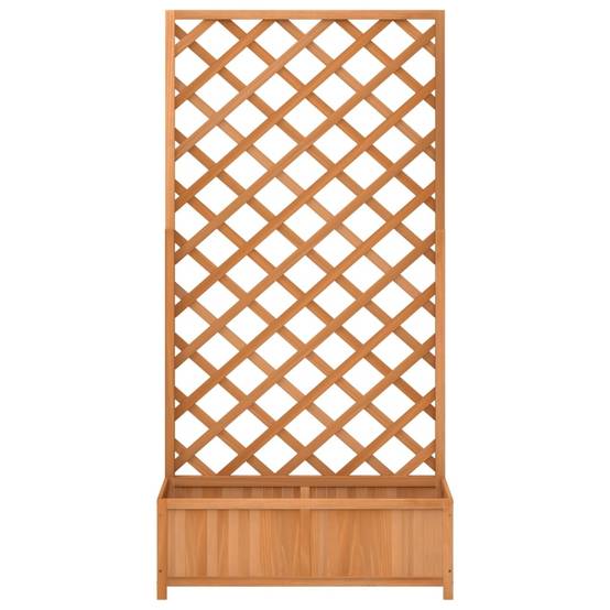Vidaxl - Jardinière avec treillis marron bois massif de sapin vidaXL 365479 - Image 5