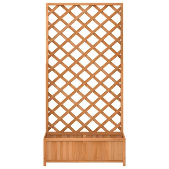 Vidaxl - Jardinière avec treillis marron 90x35x180 cm bois massif de sapin vidaXL 365479 - Image 5