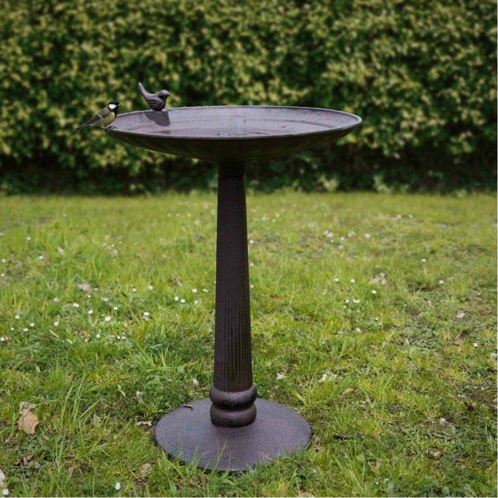 Esschert Design - Baño para pájaros de hierro fundido sobre pie XL - 37 cm - Imagen 2