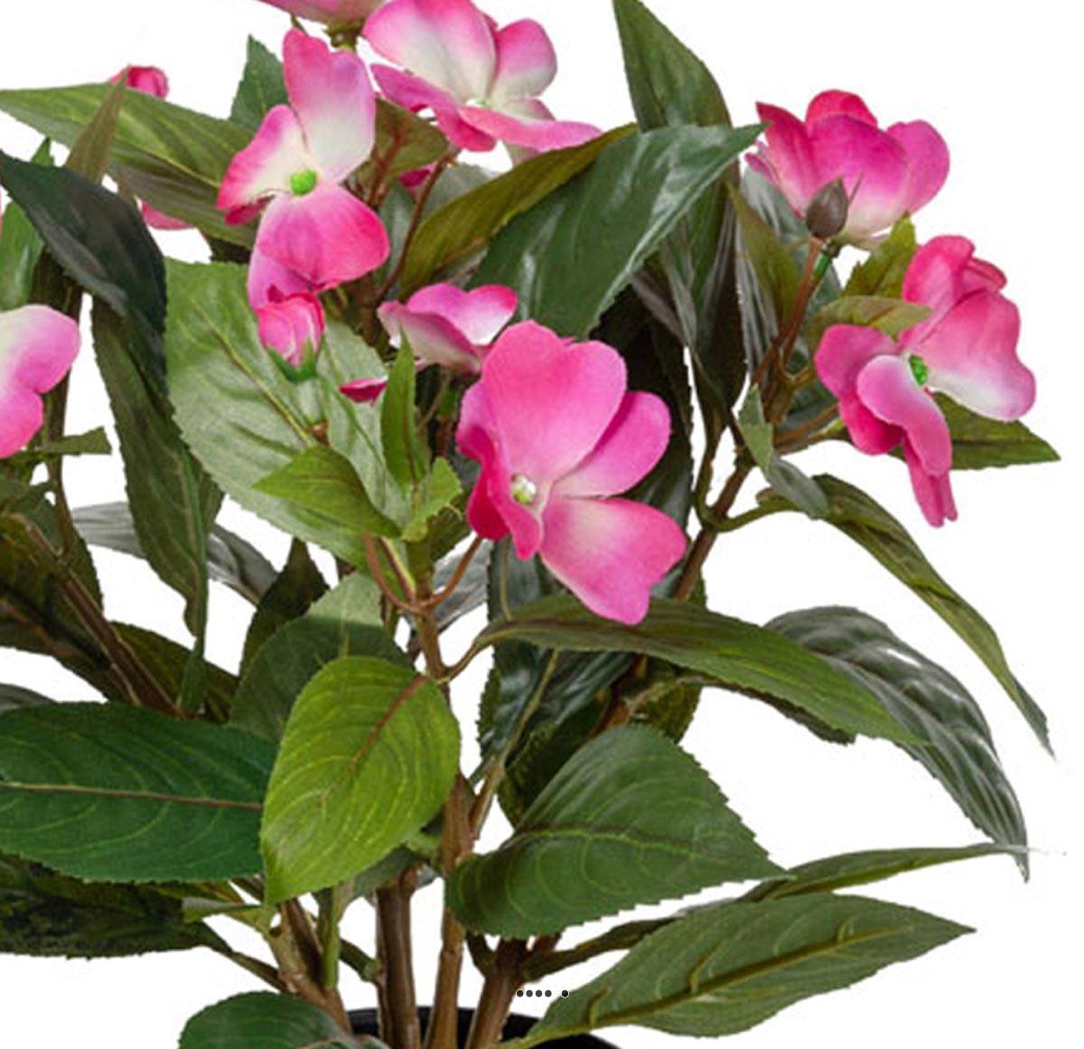 Artificielles - Grande Violette Africaine artificielle en pot, H 30 cm Rose - couleur: Rose - Imagen 3
