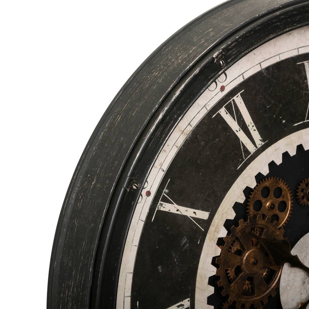 Atmosphera - Horloge "Charly" noir D76cm - Atmosphera Créateur d'intérieur - Image 2