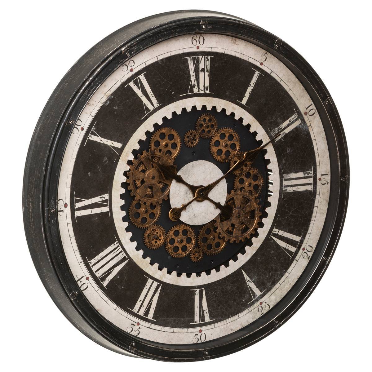 Atmosphera - Horloge "Charly" noir D76cm - Atmosphera Créateur d'intérieur - Imagen 3