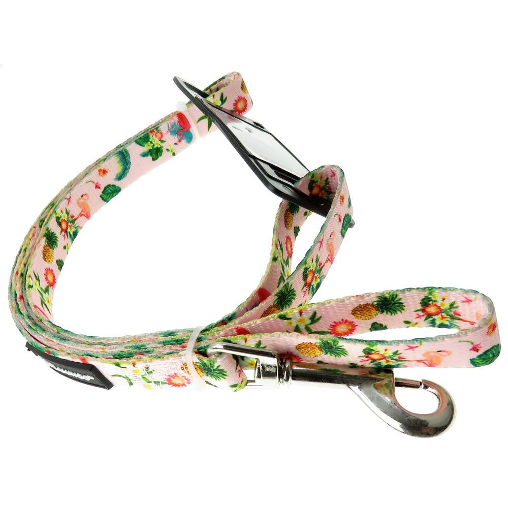 Laisse SERA rose 120 cm x 15 mm, pour chiens. - Imagen 1