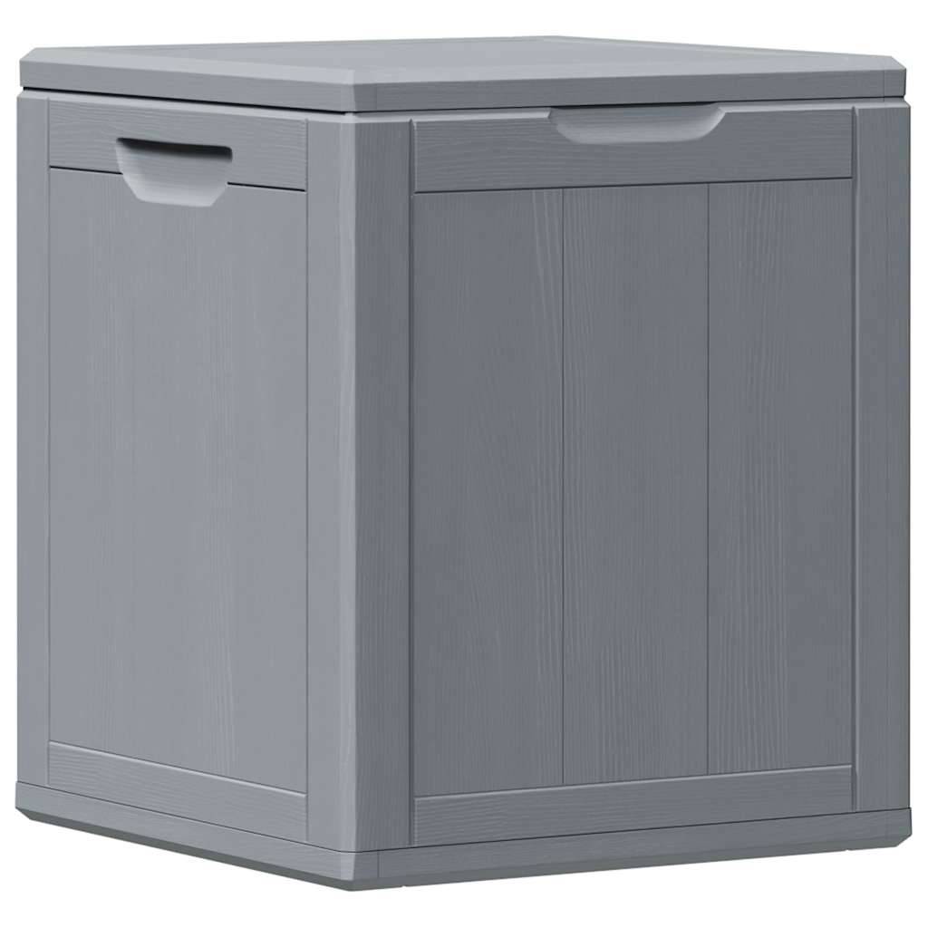 Petit Coffre de Rangement 90L PP Aspect Bois pour Balcon Terrasse Gris 43x44x51 cm – ComfortXL Outdoor Living - Image 6