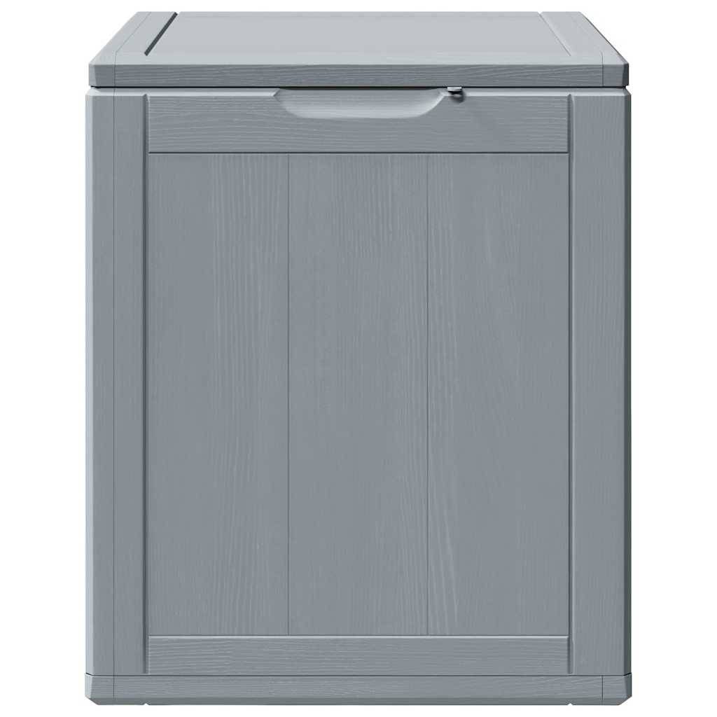 Petit Coffre de Rangement 90L PP Aspect Bois pour Balcon Terrasse Gris 43x44x51 cm – ComfortXL Outdoor Living - Image 3