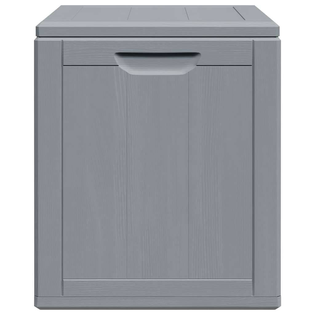 Petit Coffre de Rangement 90L PP Aspect Bois pour Balcon Terrasse Gris 43x44x51 cm – ComfortXL Outdoor Living - Image 5