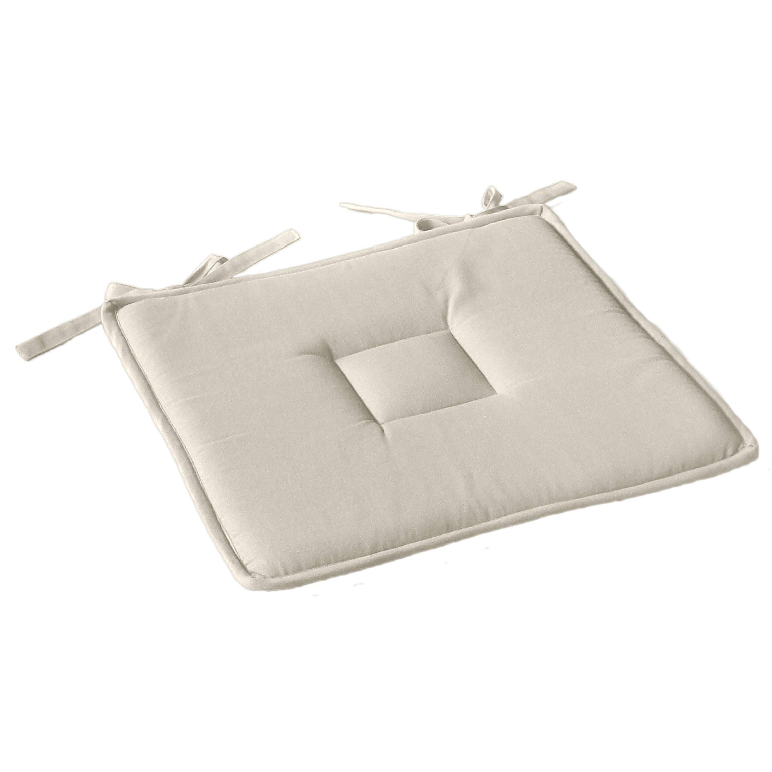 Enjoy Home - Galette de chaise uni effet Bachette - 40 x 40 cm - Enjoy Home