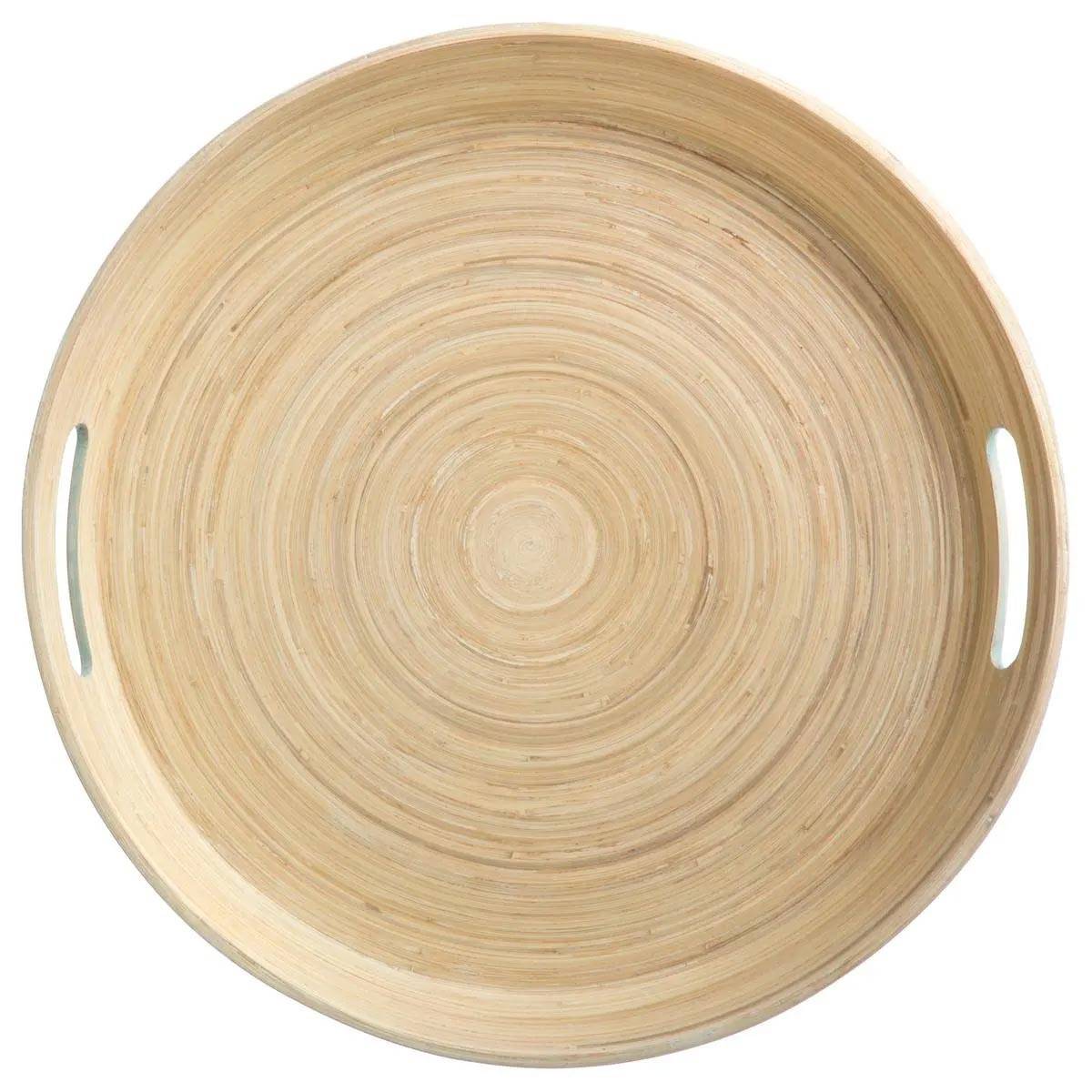 Plateau en Bambou D 42 cm Blanc - Imagen 3