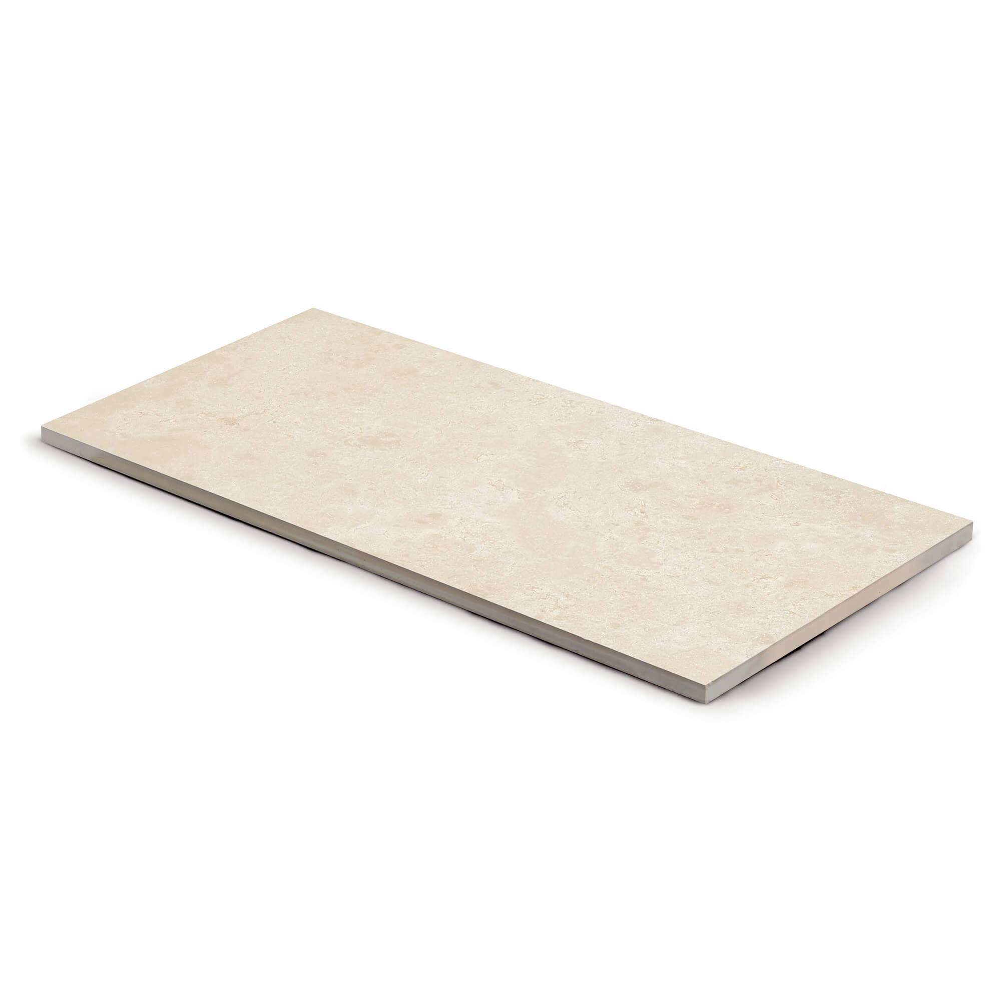 Sans Marque - Pas japonais Rectangle Grès cérame effet Pierre Beige Brescia 80x40x2 cm (à l'unité) - RO'MA NATURE - Image 2