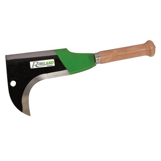 Ribimex - Serpe 2 taillants longueur 36 cm largeur 15,5cm manche bois