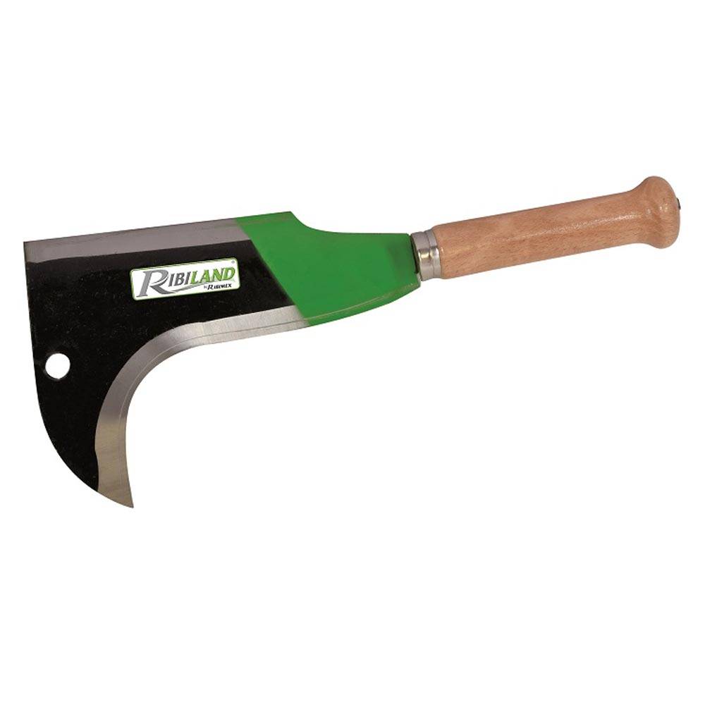 Ribimex - Serpe 2 taillants longueur 36 cm largeur 15,5cm manche bois