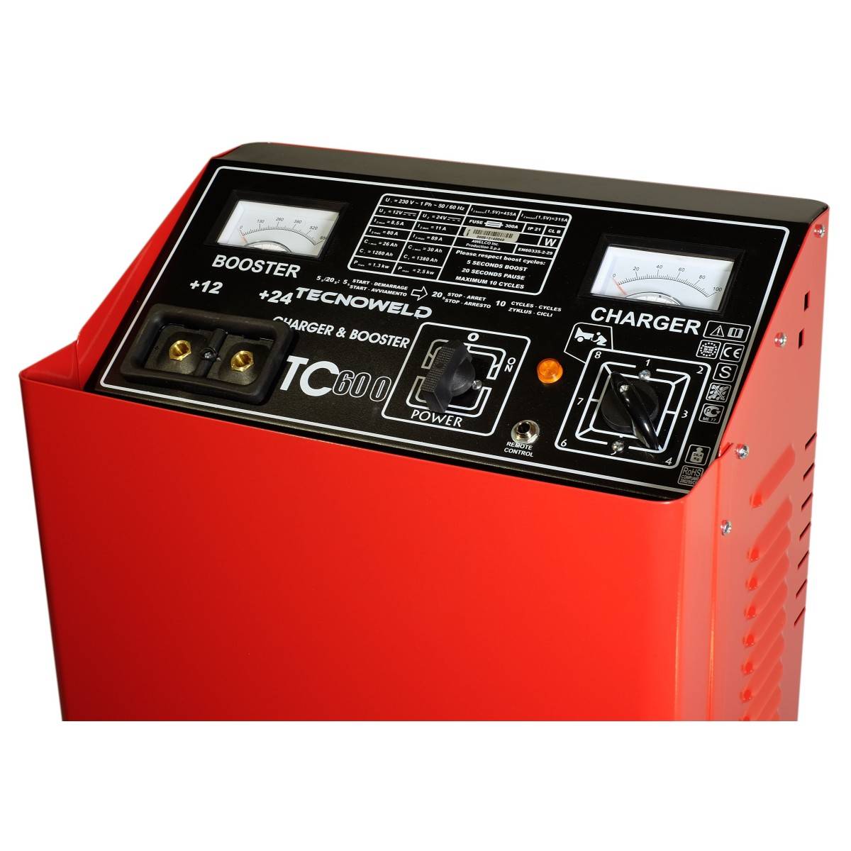 Chargeur démarreur de Batterie 12-24V Charge 89A poids lourds 700 Ah TEC600 TECNOWELD - Imagen 9