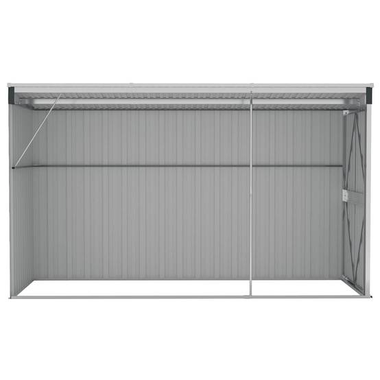 Vidaxl - Abri de jardin mural Anthracite 118x288x178 cm Acier vidaXL 316227 - Image 6