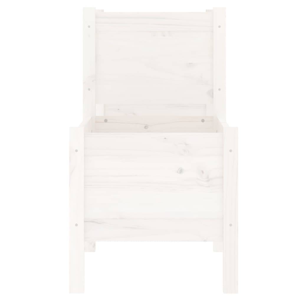 Maison Chic - Jardinière - Bac à Fleurs - Pot De Fleurs Blanc 245,5x44x75 cm Bois massif de pin - Imagen 5