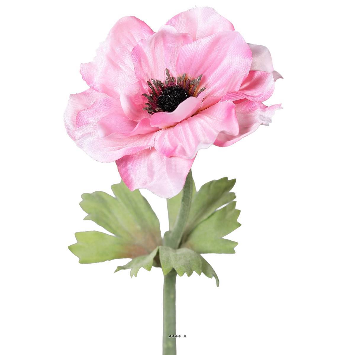 Artificielles - Anémone artificielle en tige H 35 cm superbe tete lumineuse Rose beauty - couleur: Rose beauty - Imagen 2