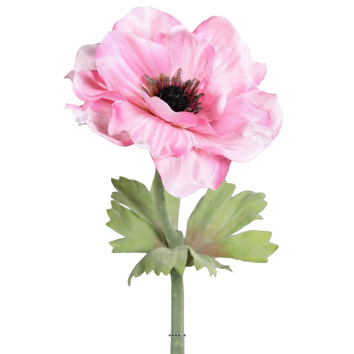 Artificielles - Anémone artificielle en tige H 35 cm superbe tete lumineuse Rose beauty - couleur: Rose beauty - Imagen 1