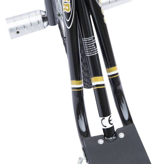 Trottinette patinette Grandes Roues pneumatiques Ø 41 cm Hauteur Guidon réglable béquille pegs Inclus Acier Noir - Image 10