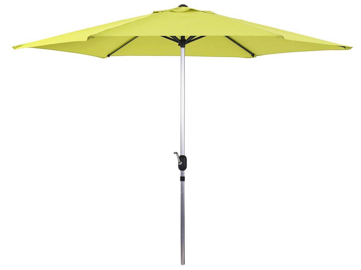 Parasol Jardin Droit Alu "sol" - Rond - ø 3m - Vert -habitat Et Jardin