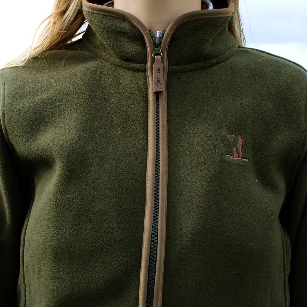 Blouson Scotland femme 4 poches zip polaire polyester kaki S à XL Percussion - Image 4