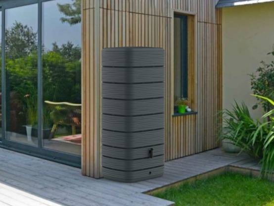Eda - Récupérateur d'eau Récup'O + kit collecteur- Gris anthracite - 300 L - Eda - Image 2