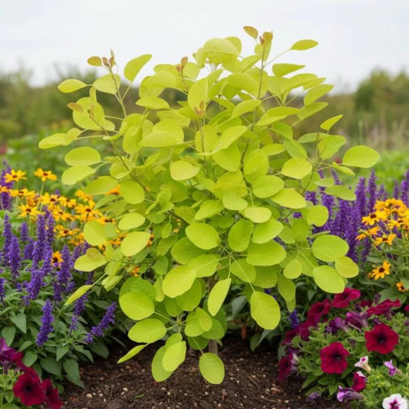 Arbre à perruque Doré Golden Lady® 'MINCOJAU3', Cotinus à fleurs Blanche - feuillage Caduc - Pot de 3L - 20/40 cm- hauteur à maturité De 2,50 m à 3, - Image 2