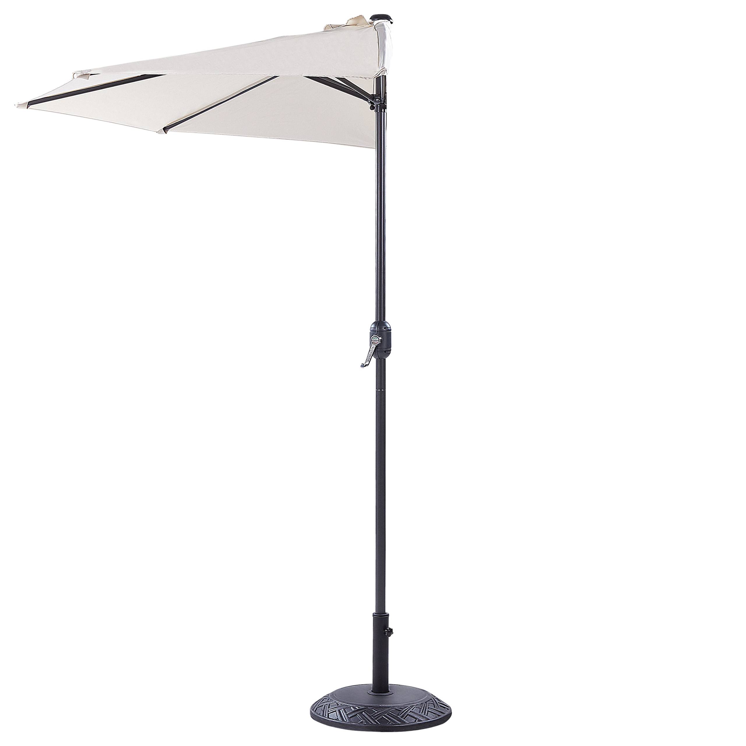 Beliani - Parasol demi-rond Tissu Beige GALATI - Beliani - Imagen 4