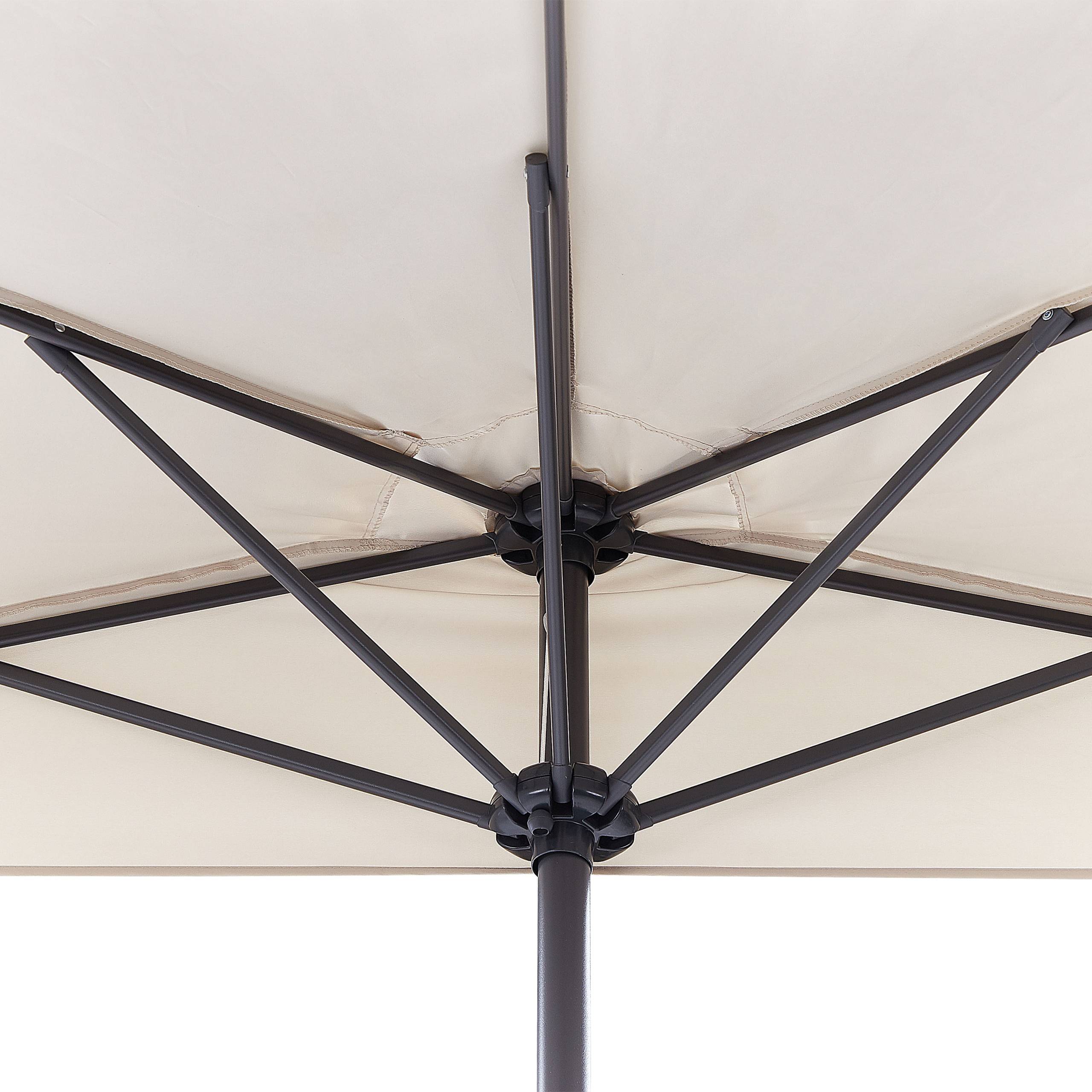 Beliani - Parasol demi-rond Tissu Beige GALATI - Beliani - Imagen 5