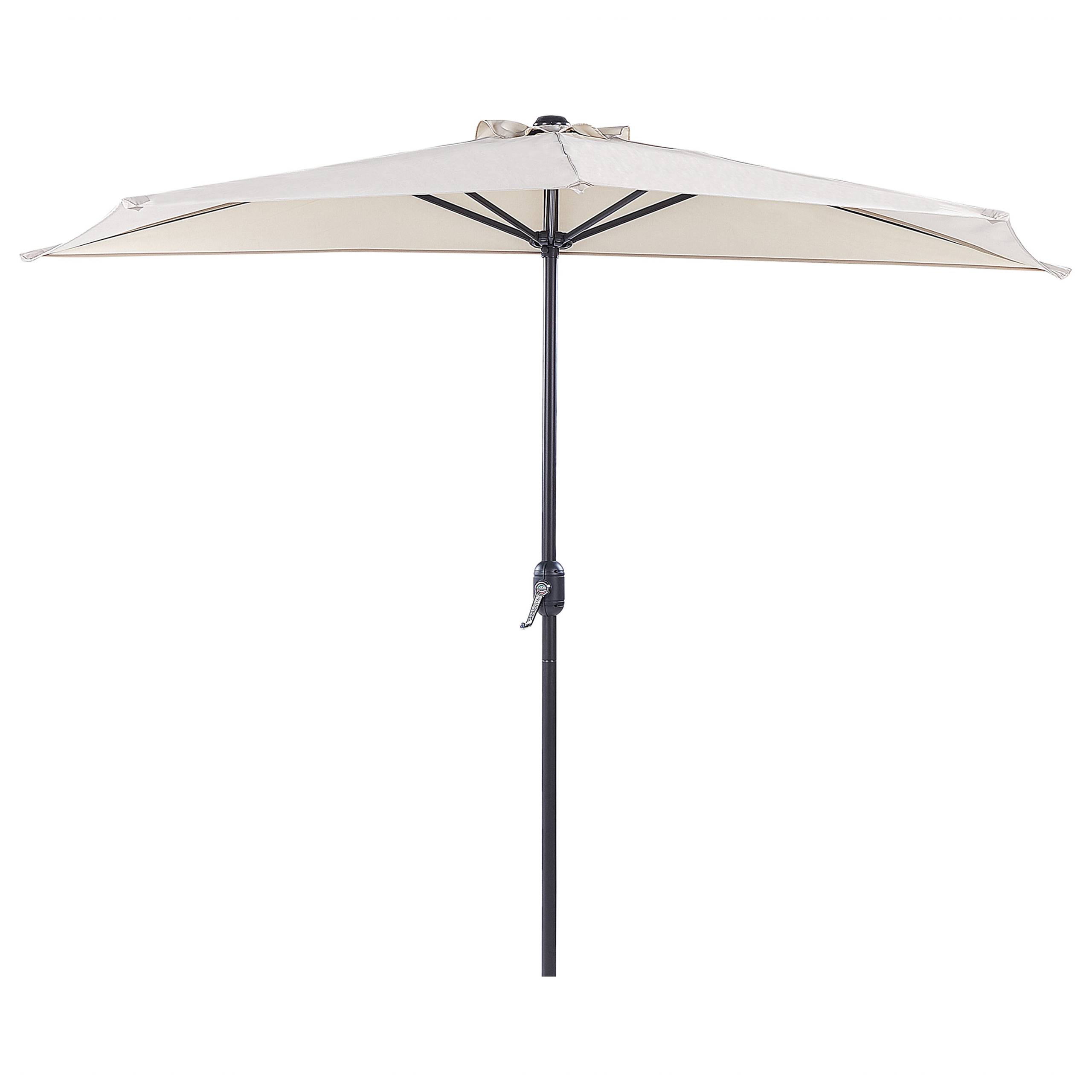 Beliani - Parasol demi-rond Tissu Beige GALATI - Beliani - Imagen 1